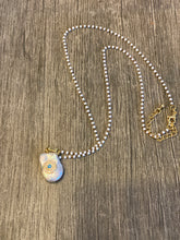 Load image into Gallery viewer, Fresh Water pearl Evil Eye Necklace
