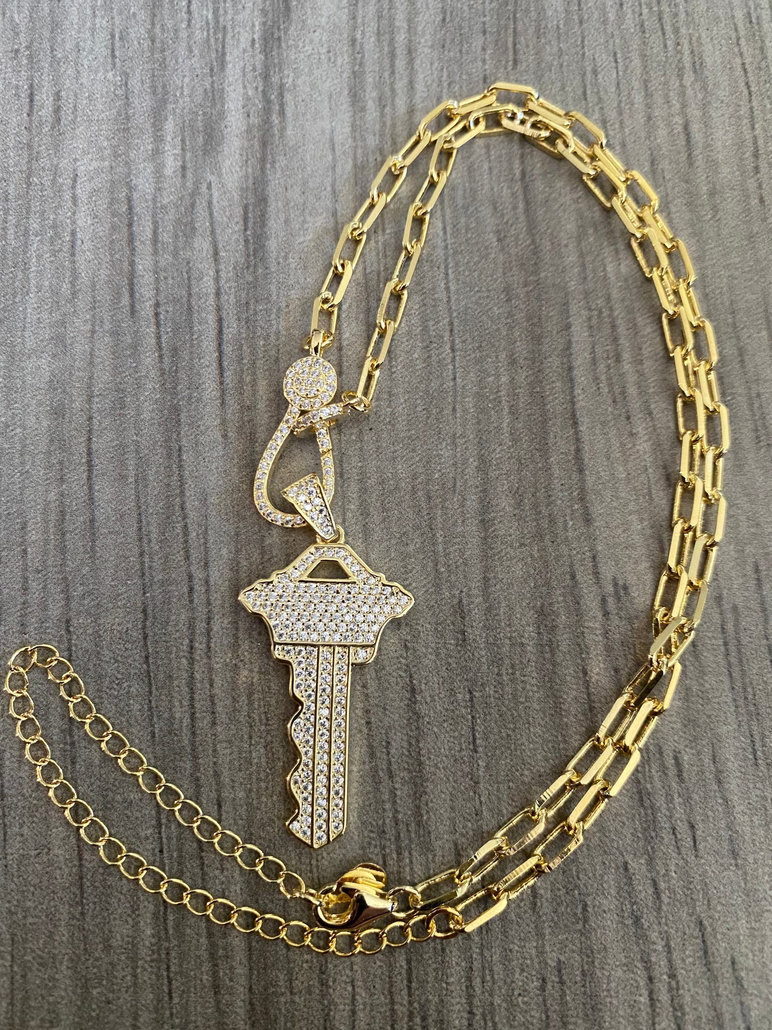 Golden shop key jewelry