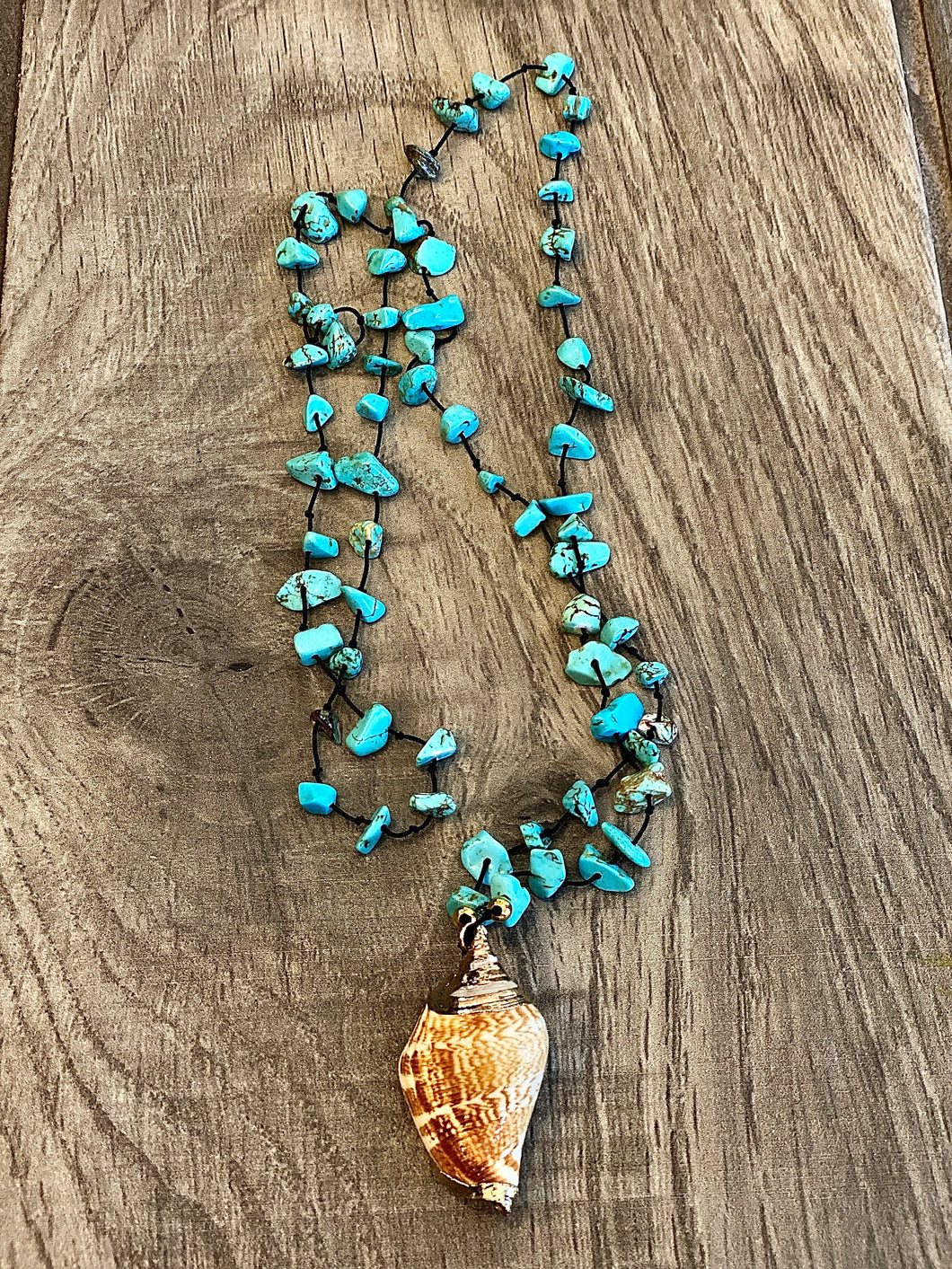 Boho Turquoise Shell Necklace